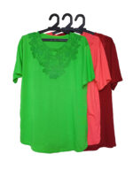تیشرت زنانه یقه گیپور wot-107