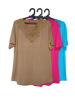 تیشرت زنانه یقه گیپور wot-10